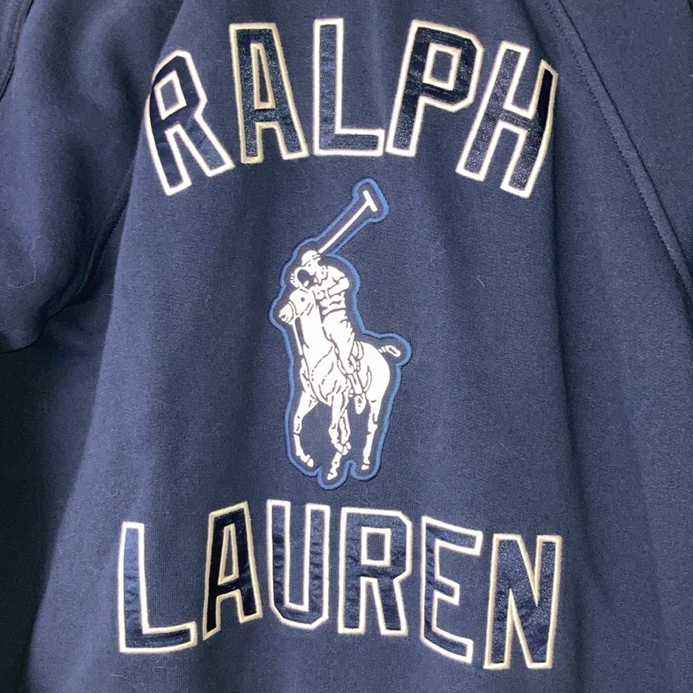 Ralph Lauren Navy and Pink Varsity Jacket - Picture 3 of 8
